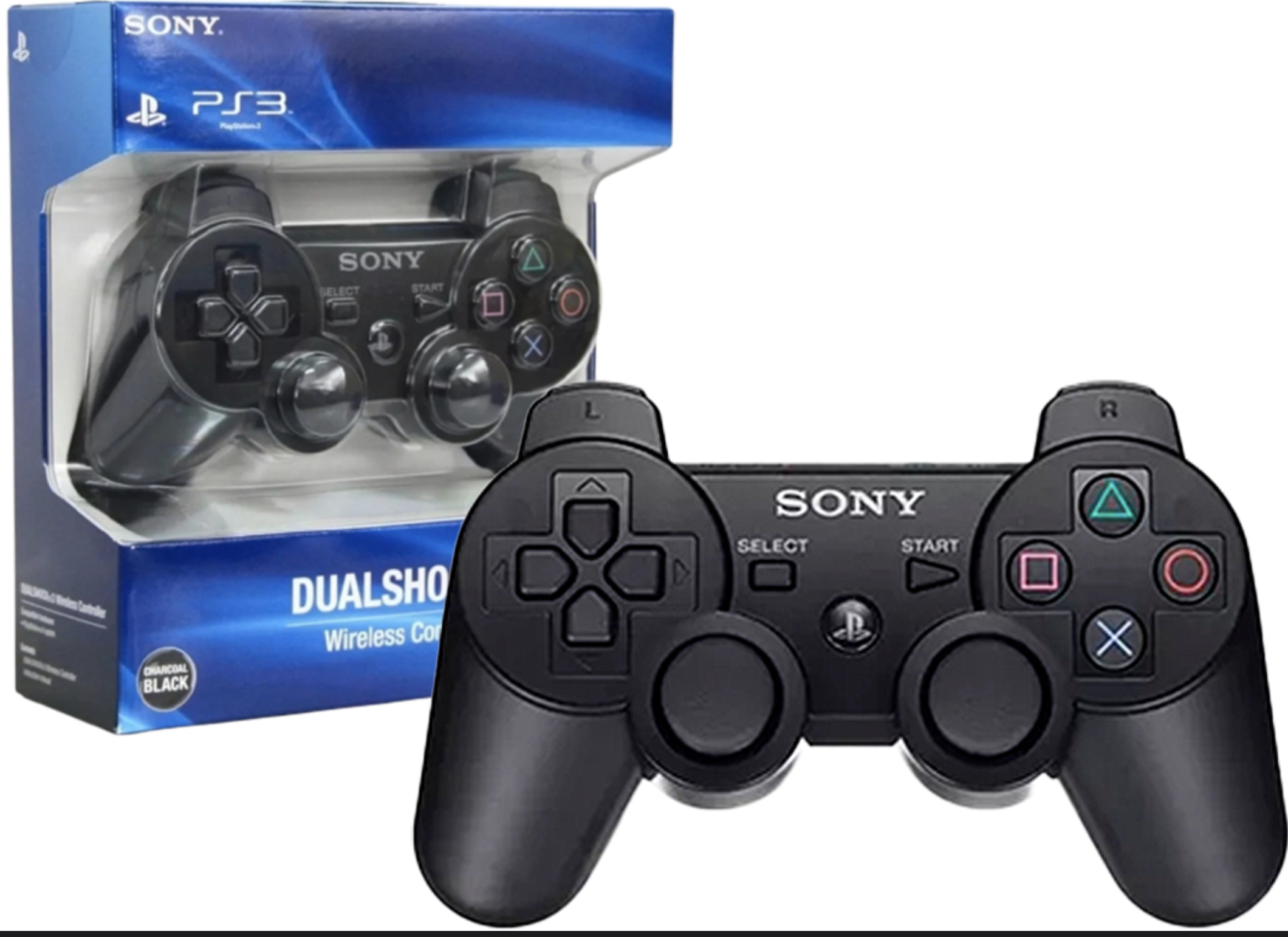 JOYSTICK SONY PS3 DUALSHOCK 3 BLUETOOTH NO INCLUYE CABLE MINI USB NEGRO REPLICA