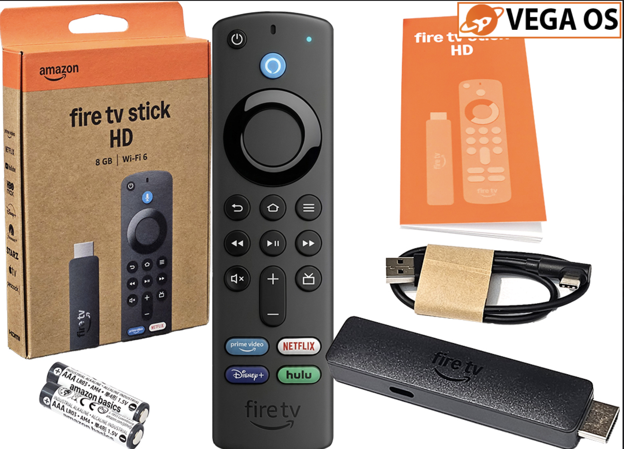 REPRODUCTOR MULTIMEDIA AMAZON FIRE STICK HD 2026 HDMI CONTROL REMOTO 2XAAA INCLUIDAS CON ALEXA COMP. CON NETFLIX PRIME DISNEY HBO YOUTUBE INCL CABLE U