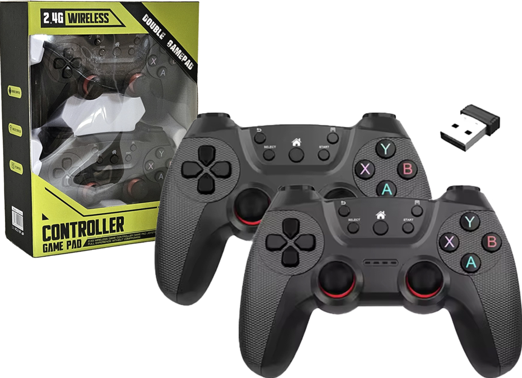 JOYSTICK ANDROID CONSOLAS PACK X2 USB USA 2XAAA POR JOYSTICK 2.4GHZ INALAMBRICO