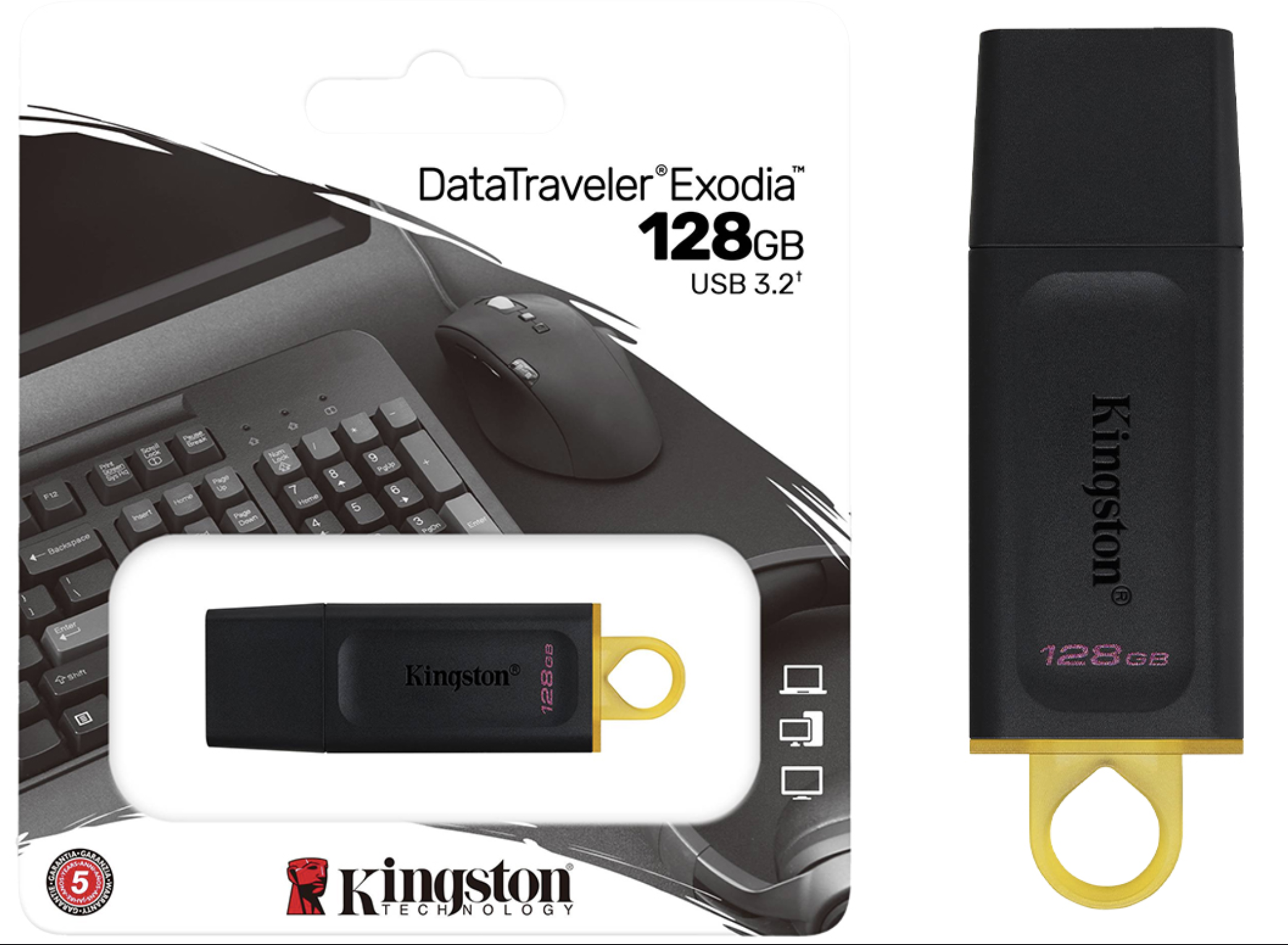 PENDRIVE 128GB KINGSTON DATATRAVELER EXODIA DTX USB 3.2