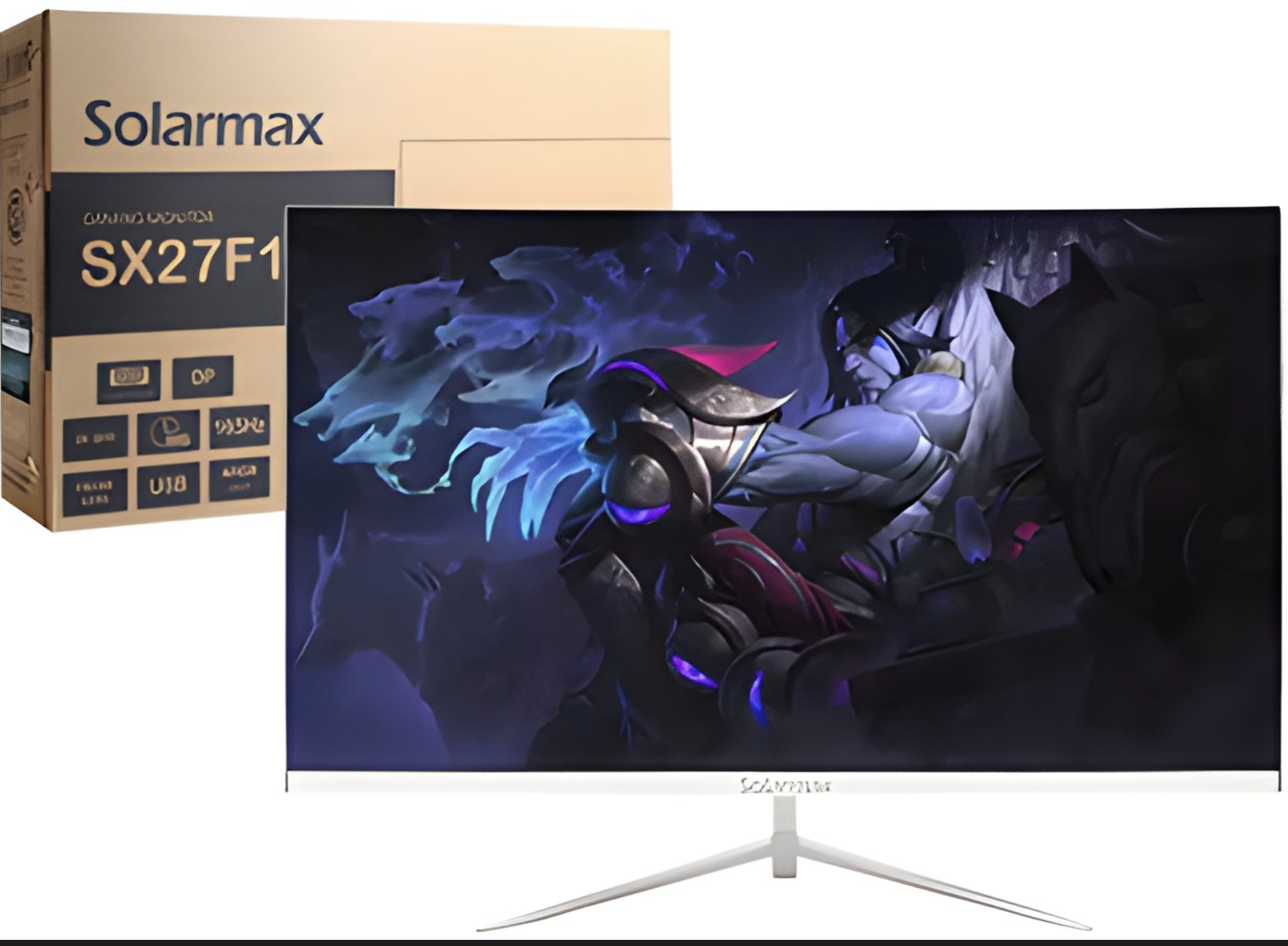 MONITOR SOLARMAX 27 2XHDMI 1XDISPLAYPORT 1XUSB 1XJACK3.5MM 2560X1440 2K QHD 1MS 165HZ ARGB TRASERO BLANCO - OUTLET - PIXELES DEFECTUOSOS - TESTEADOS