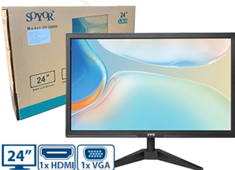 Art.(6211)🖥️ Monitor  LED SOYOR 24 VGA HDMI