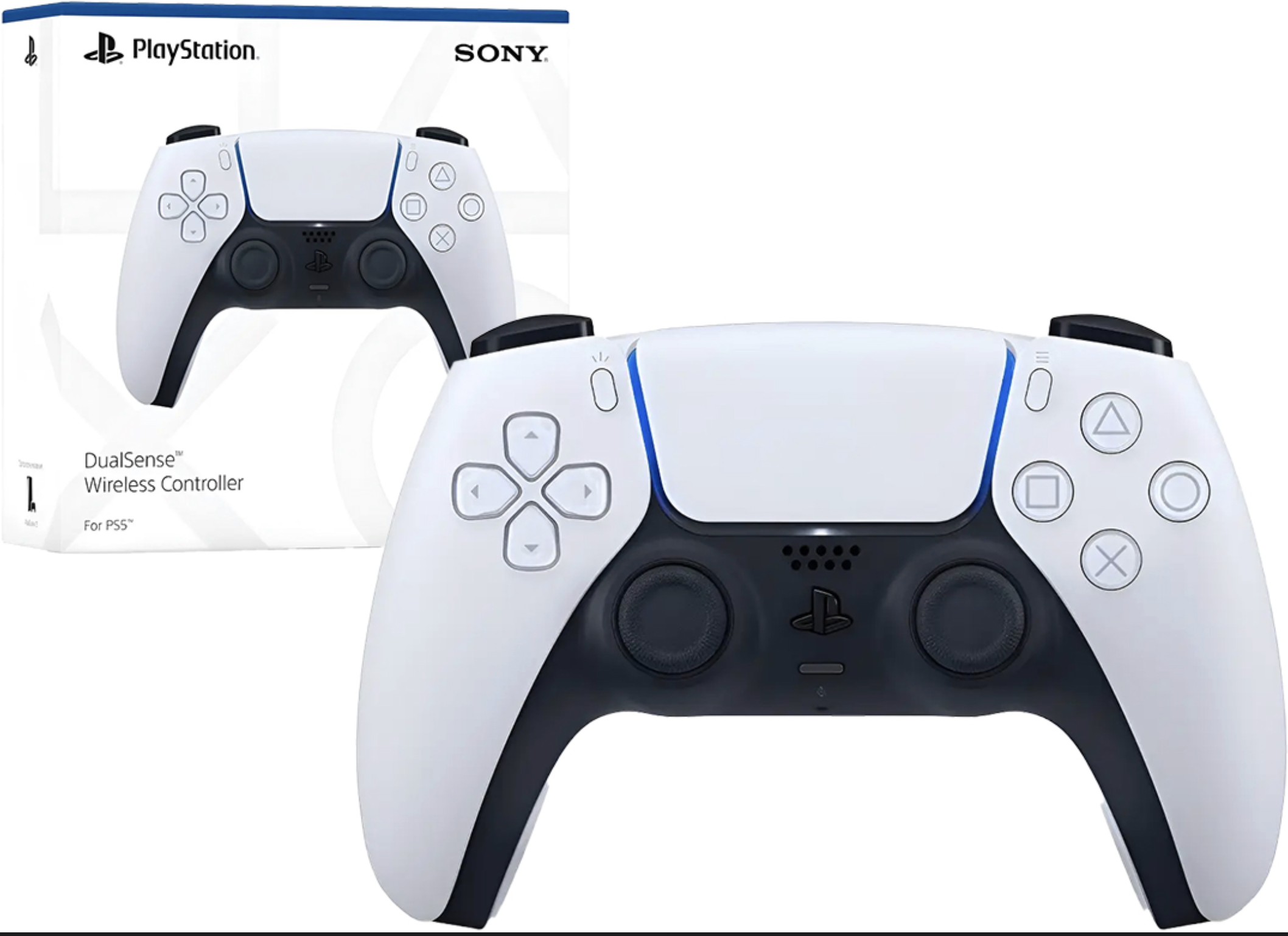 JOYSTICK SONY PS5 PLAYSTATION 5 DUALSENSE BLUETOOTH NO INCLUYE CABLE DE CARGA USB TIPO C BLANCO ORIGINAL