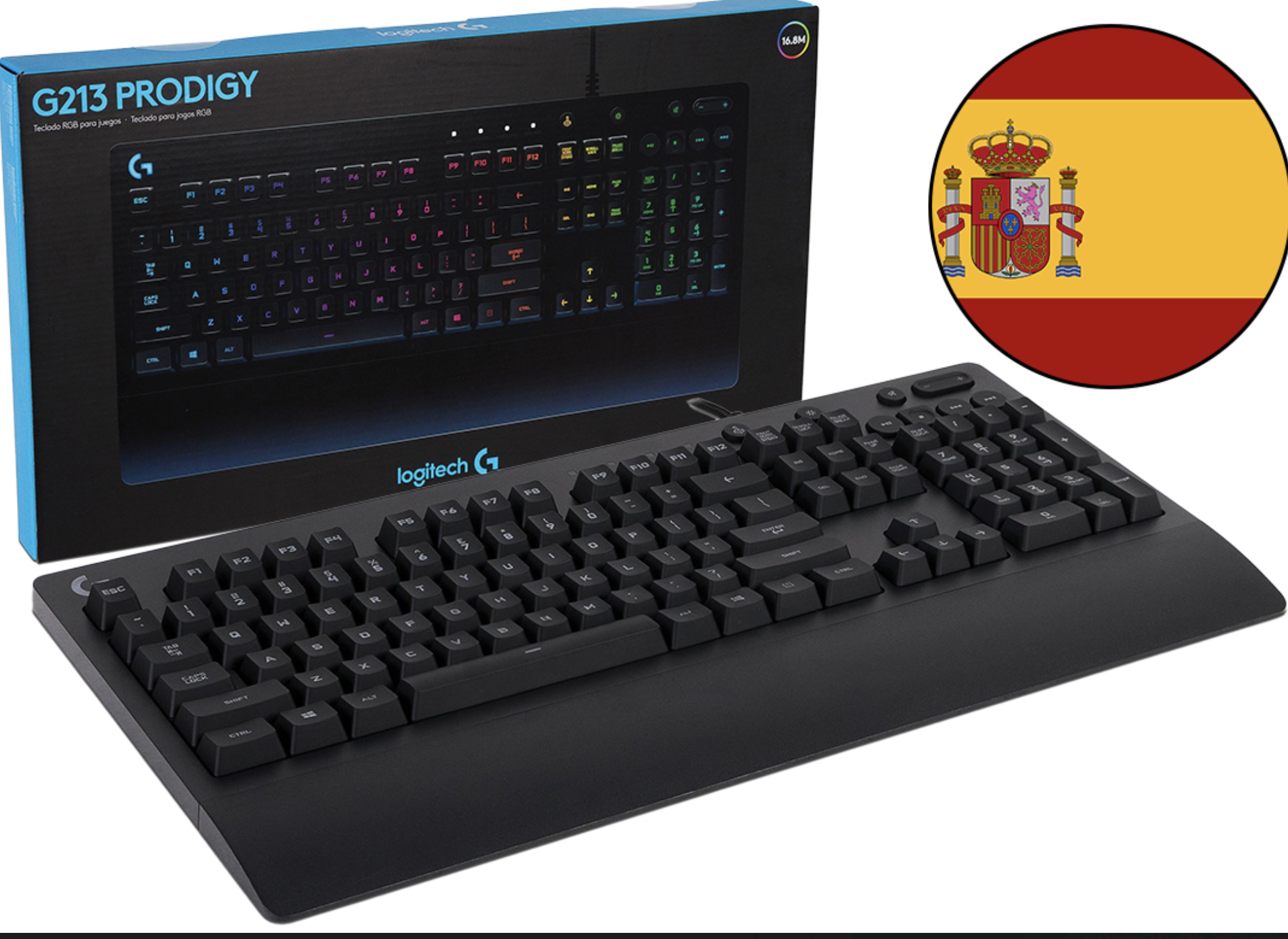 TECLADO LOGITECH G213 PRODIGY RGB ESPANOL CONTIENE ENIE