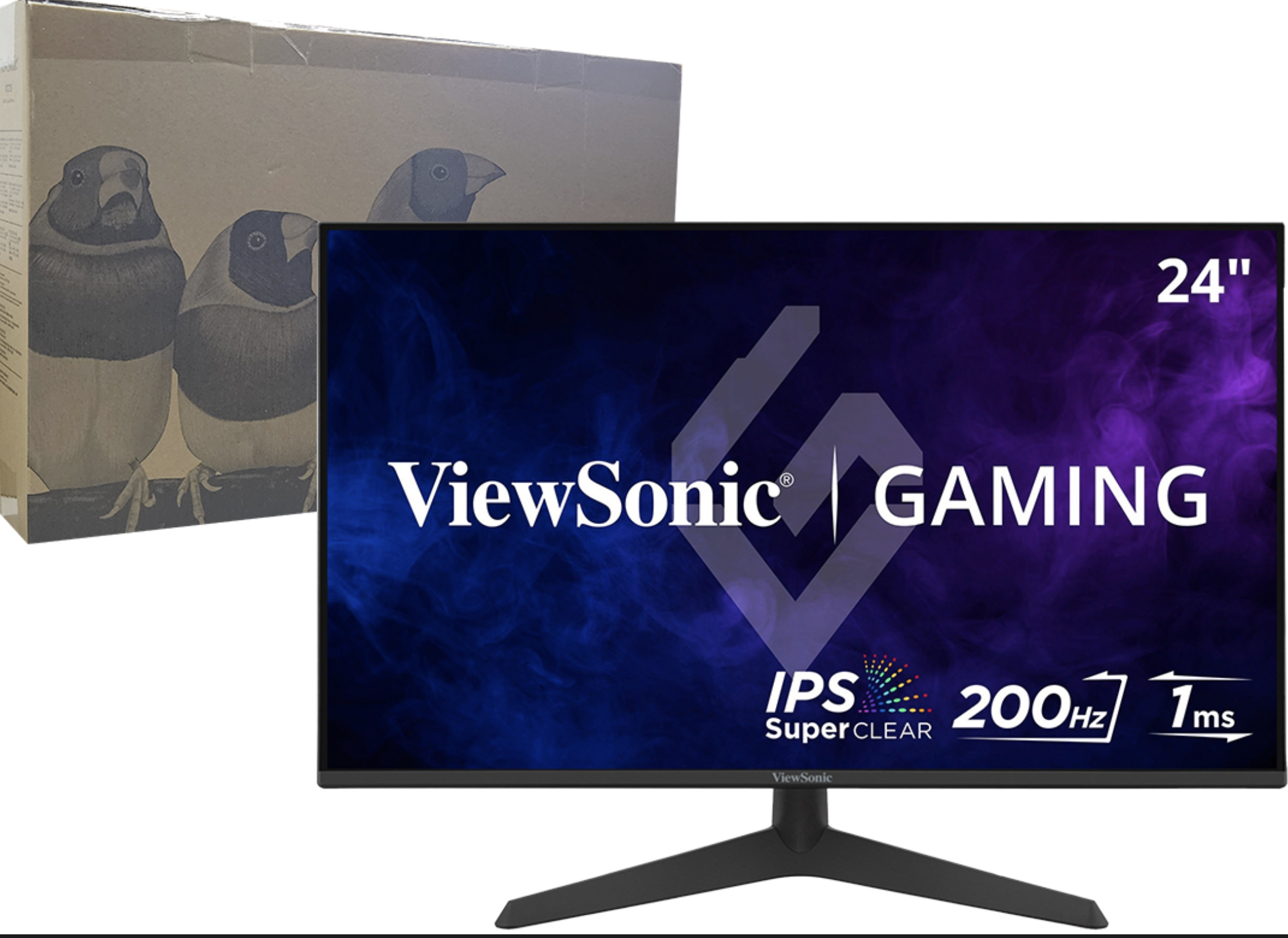 MONITOR VIEWSONIC 24 2XHDMI 1XDISPLAYPORT 1XJACK3.5MM 1920X1080 200HZ 1MS LED IPS VESA 100X100 INCLUYE CABLE HDMI Y CABLE DE ALIMENTACION
