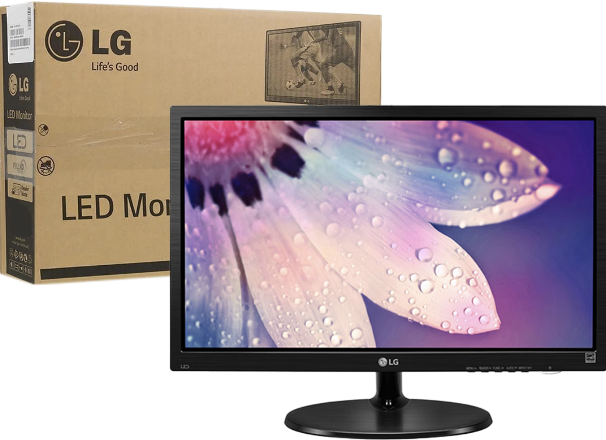 MONITOR LG 19 VGA HDMI 1366X768 200CD/M2 5MS 16:09 - INCLUYE TRANSFORMADOR Y CABLE HDMI