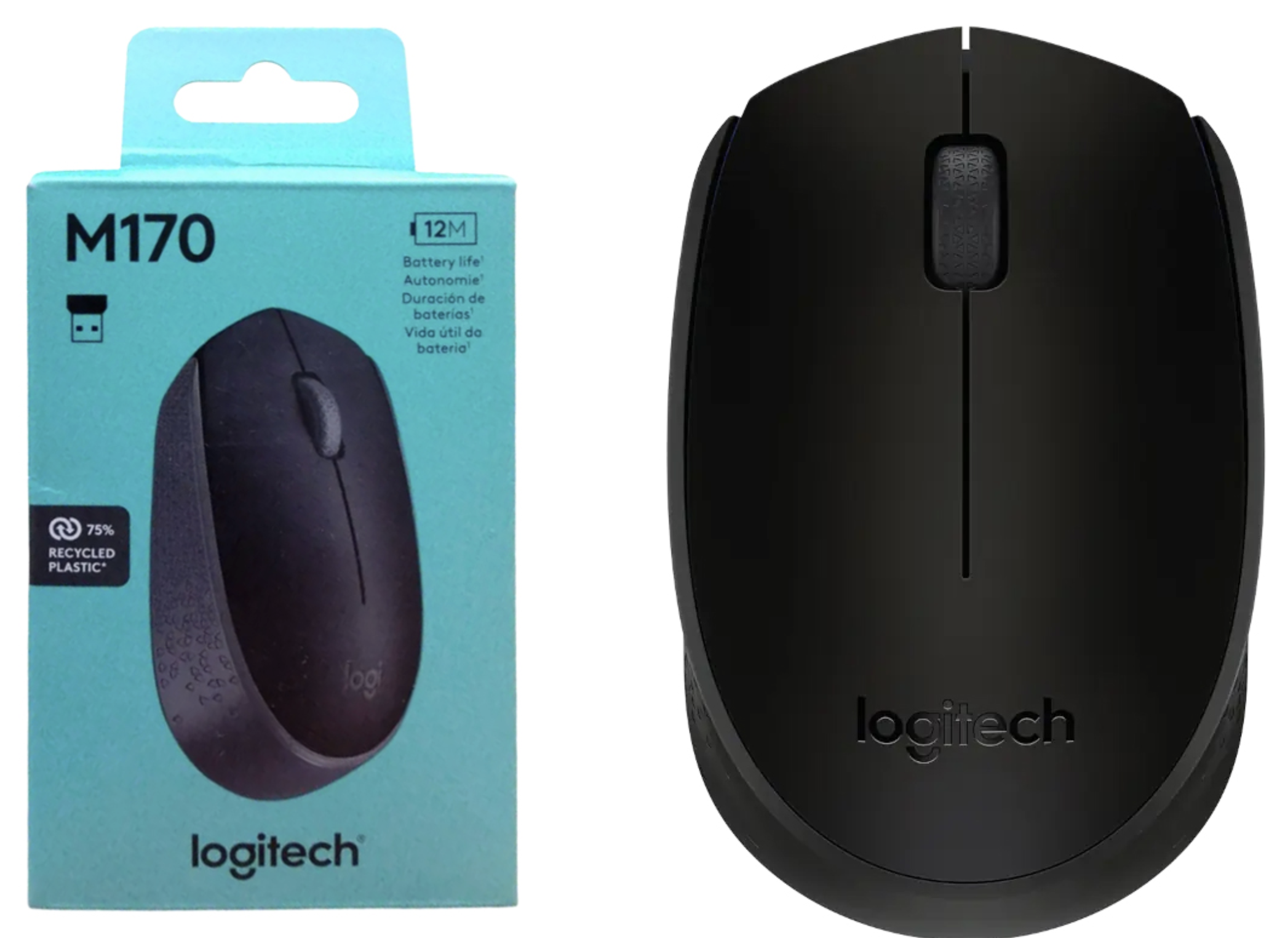 MOUSE LOGITECH M170 INALAMBRICO NEGRO
