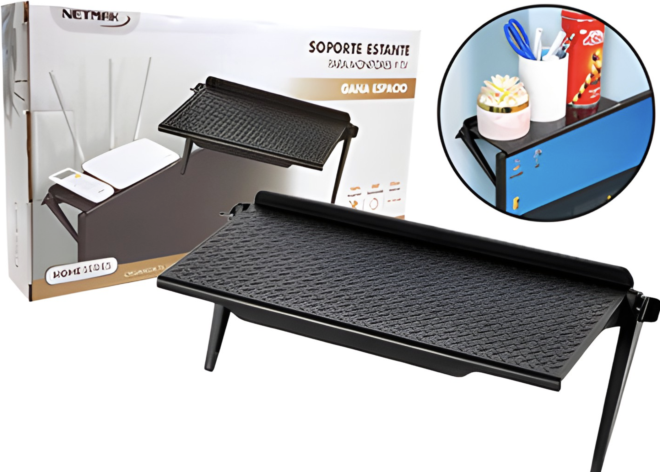 SOPORTE ESTANTE NETMAK NM-ST23 22X11.3CM PARA TV LED LCD MONITOR