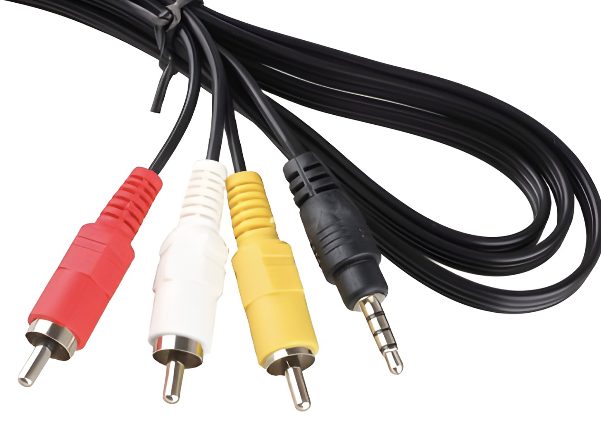CABLE DE AUDIO Y VIDEO - PLUG 3.5 ST M A 3 RCA M 1.8M - DVD PORTATIL