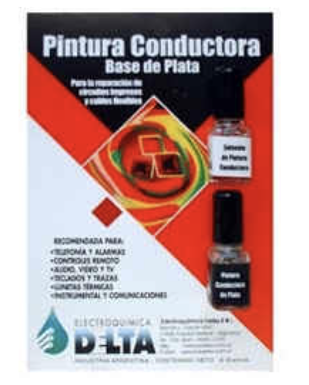 PINTURA DE PLATA DELTA PLCH 6G PARA TRAZAS CONDUCTORAS Y REPARACIONES