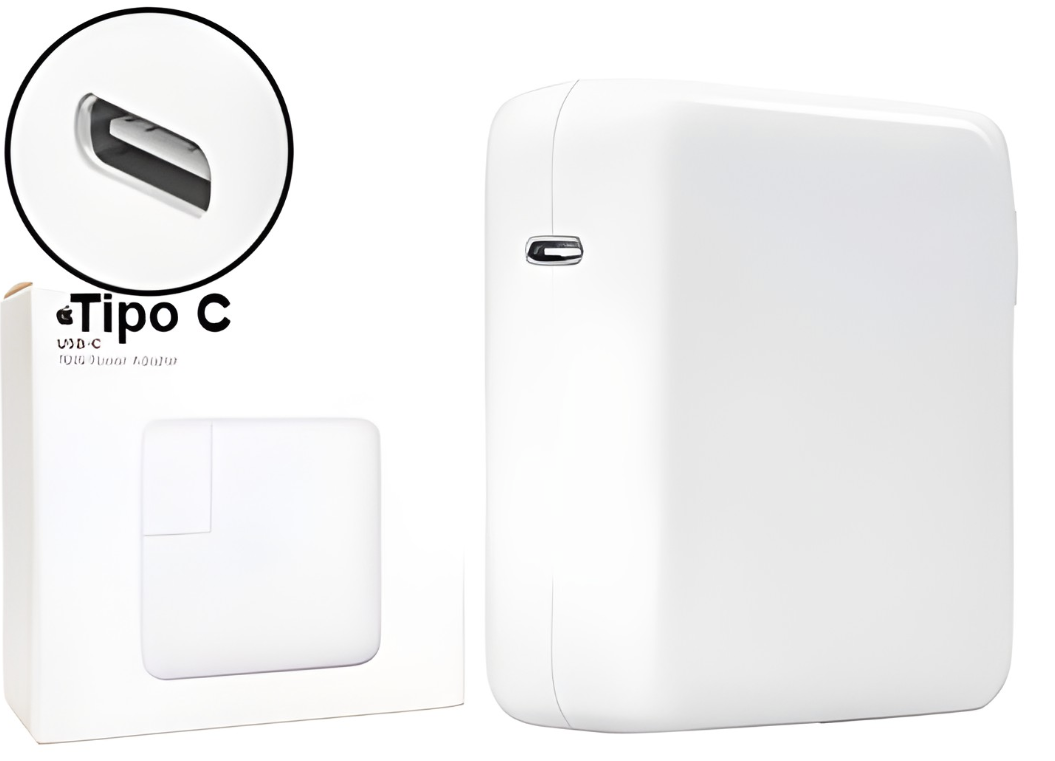 CARGADOR APPLE 140W USB TIPO C NO INCLUYE CABLE TIPO C - PATAS REDONDAS CON ADAPTADOR CAJA SELLADA ORIGINAL