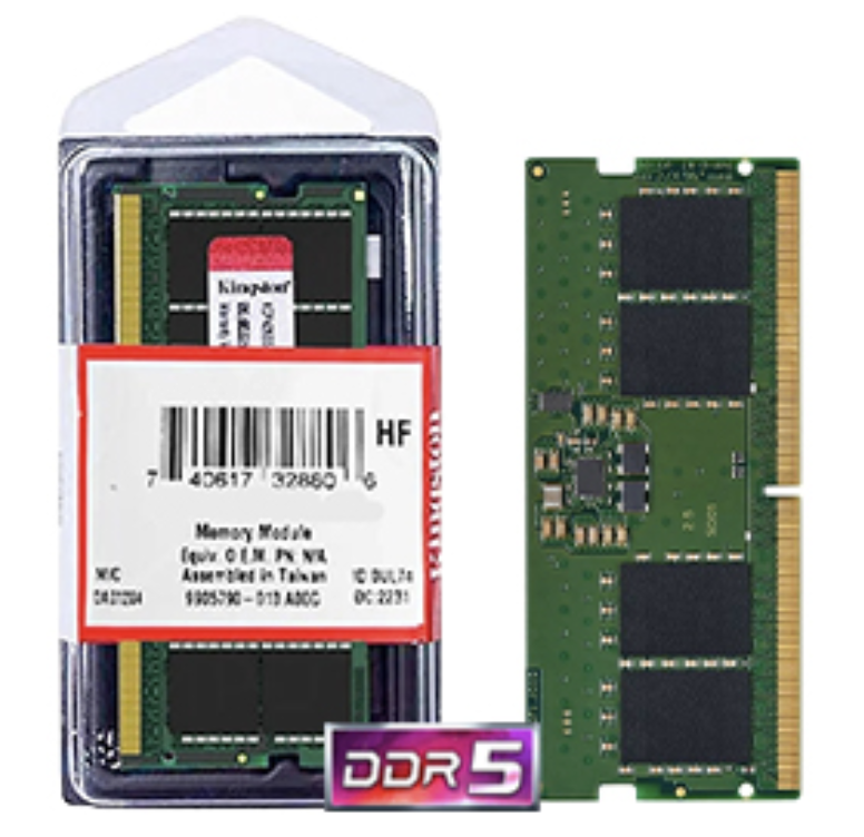 MEMORIA SODIMM DDR5 8GB 5600MHZ 1.1V CL46 NOTEBOOK KINGSTON