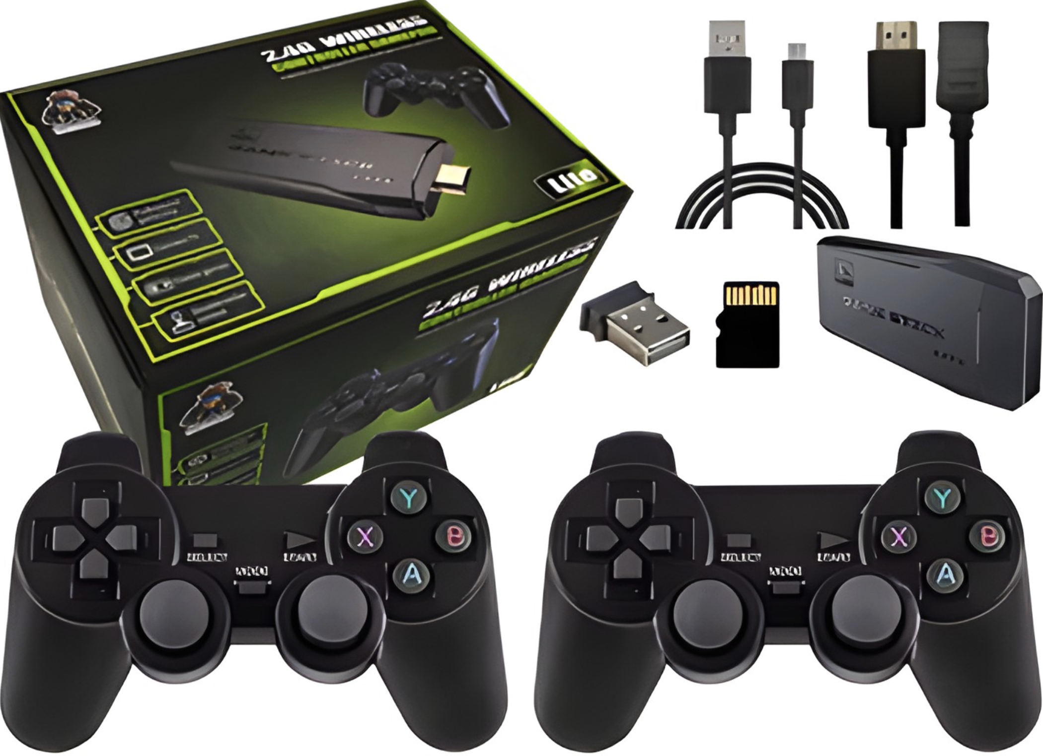 CONSOLA JUEGOS M8 20000 JUEGOS 1XHDMI PS1 SEGA ARCADE GB GBA GBC FAMILY SNES ATARI 2 JOYSTICKS INALAMBRICOS UTLIZAN 2XAAA NO INCLUIDAS - FUNCIONA CON 