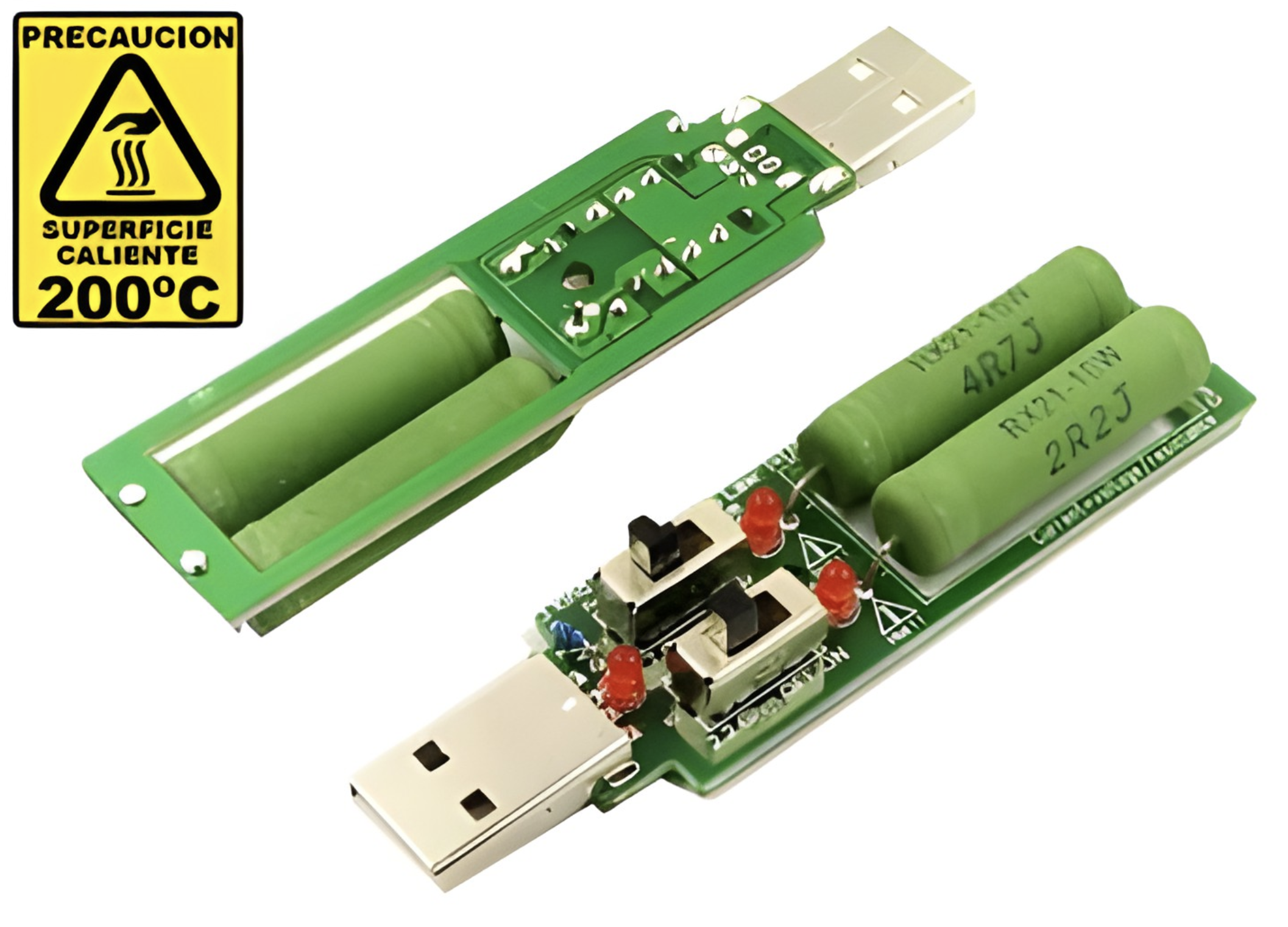 RESISTENCIA VOLTAGE PROBADOR USB 5V 3A 15W - TESTER CARGA CARGADOR PROBAR POTENCIA CARGADOR