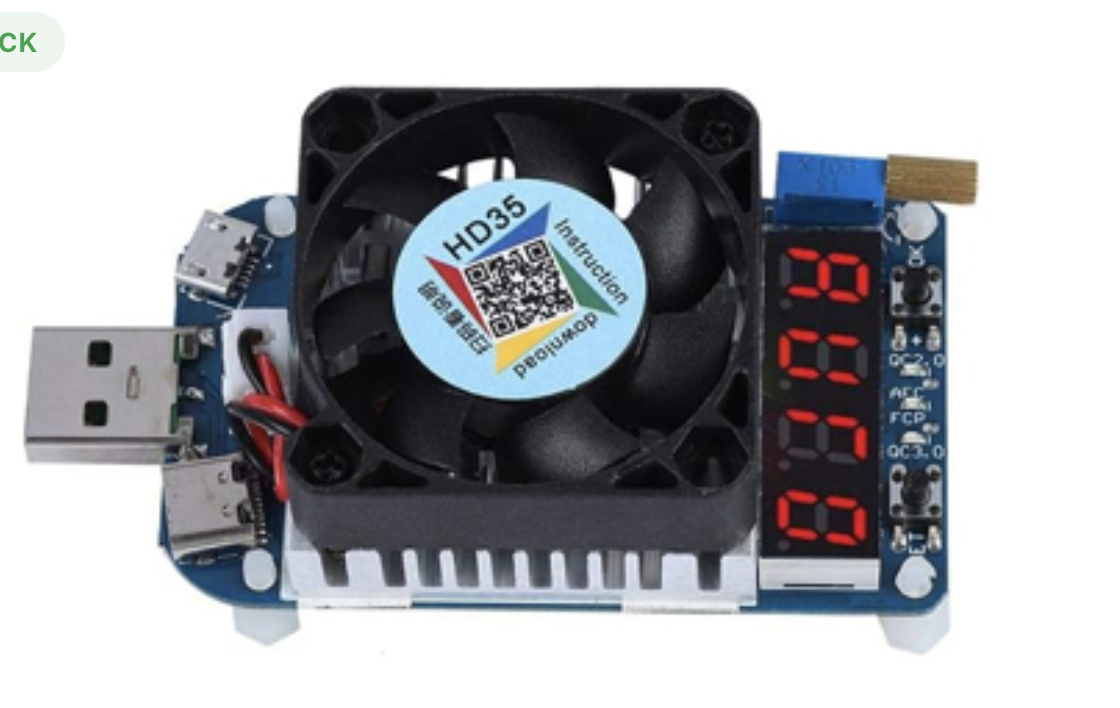 RESISTENCIA VOLTAGE PROBADOR 3 EN 1 USB USB TIPO C Y MICRO USB 5V 9V 12V 20V 5A 35W HD35