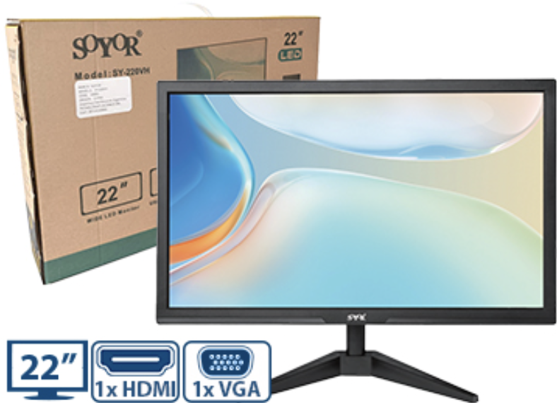 Art.(6211)🖥️ Monitor SOYOR SY-220VH 22