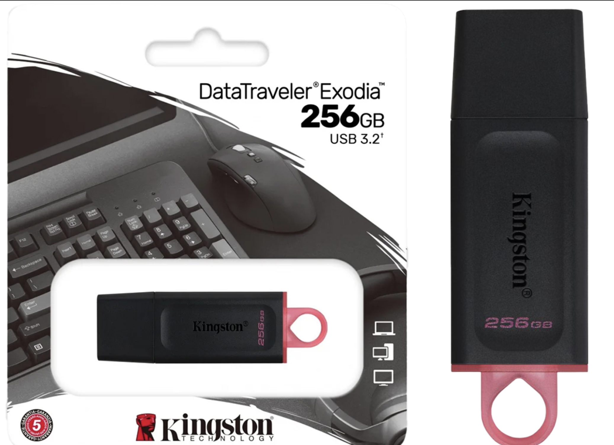 PENDRIVE 256GB KINGSTON DATATRAVELER EXODIA DTX USB 3.2