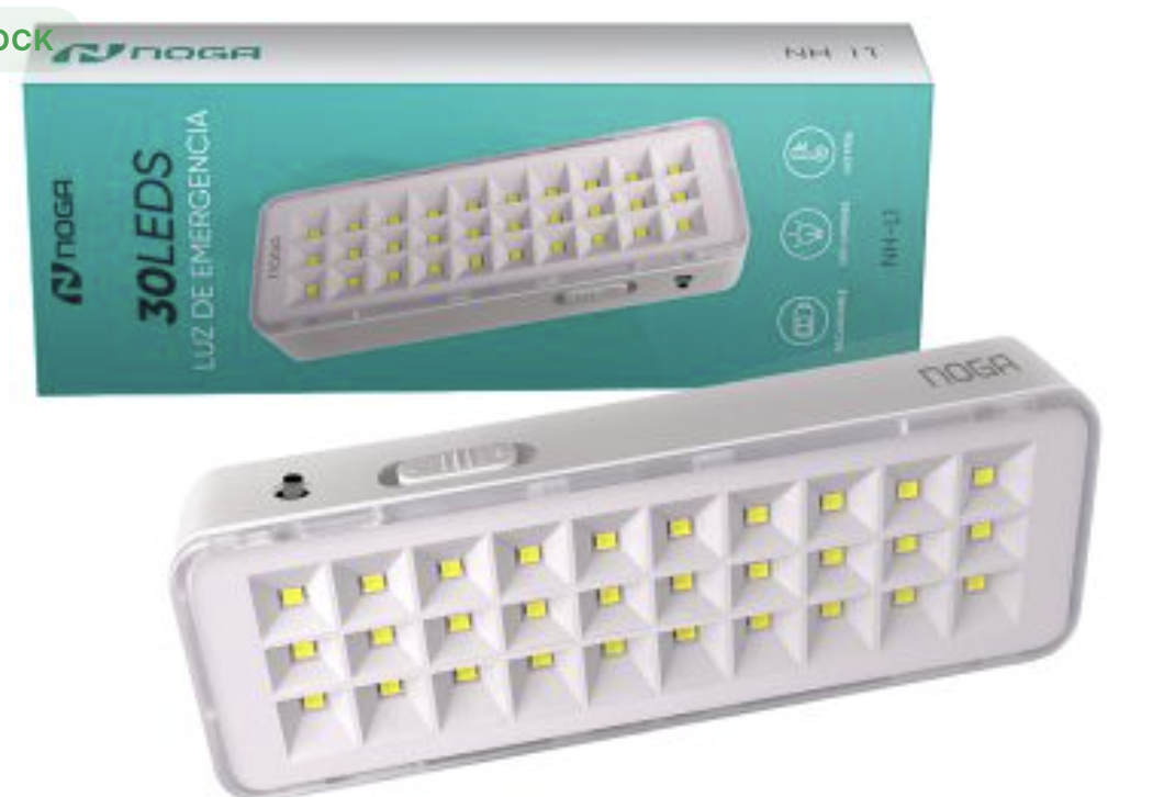 LUZ DE EMERGENCIA NOGANET NH-L1 30 LEDS 3W 100 LUMENS AUTONOMIA DE 3 A 6HS LUZ FRIA BLANCA