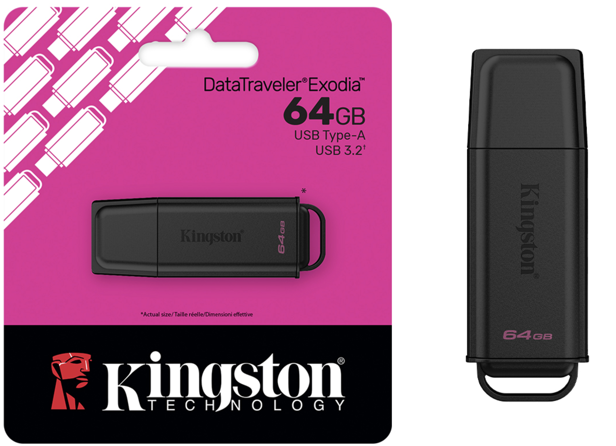PENDRIVE 64GB KINGSTON DATATRAVELER EXODIA DTX G2 USB 3.2 GEN 1