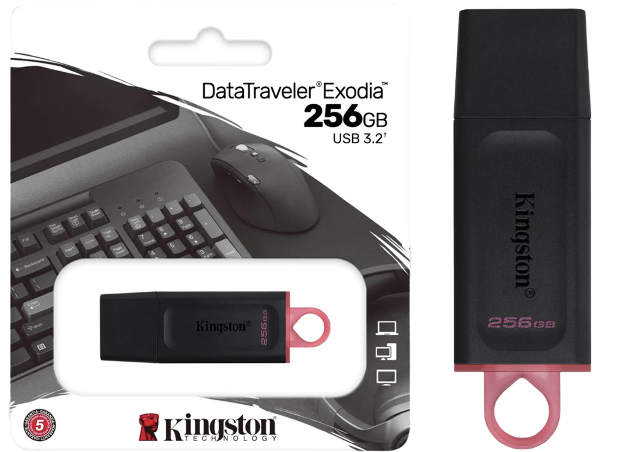 PENDRIVE 256GB KINGSTON DATATRAVELER EXODIA DTX USB 3.2