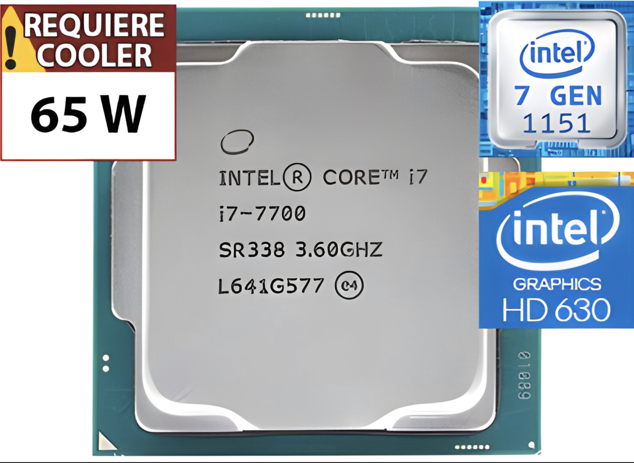 PROCESADOR INTEL KABYLAKE I7-7700 4.2GHZ 4 NUCLEOS 8 HILOS 8MB SEPTIMA GENERACION 1151 - OUTLET - USADO - OEM - SIN CAJA NI COOLER VENTILADOR