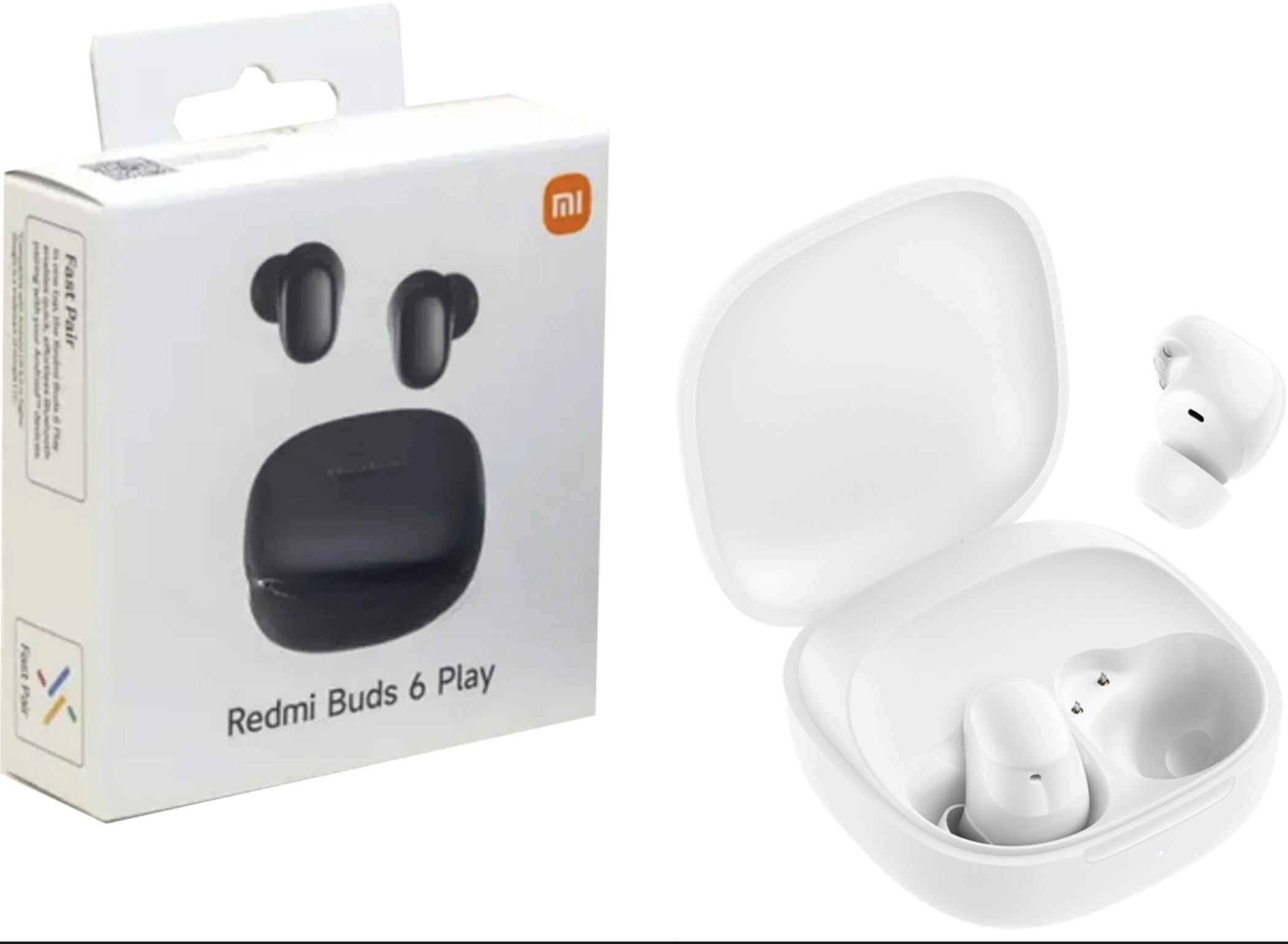 AURICULAR IN EAR XIAOMI REDMI BUDS 6 PLAY BLUETOOTH 5.4 MANOS LIBRES BATERIA AURICULAR 340MAH BASE 800MAH CARGA CON CABLE TIPO C NO INCLUYE CABLE CARG