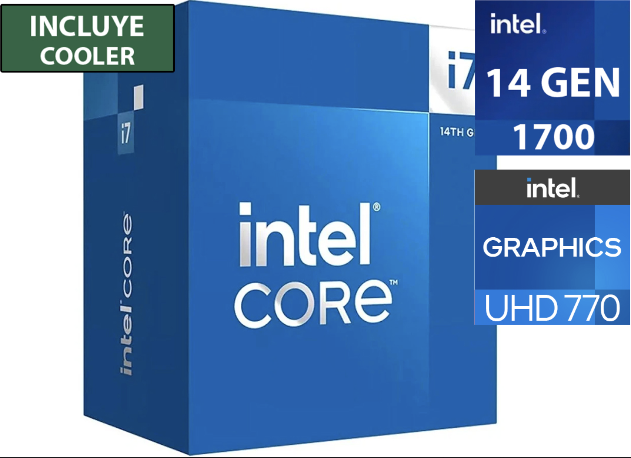 PROCESADOR INTEL RAPTOR LAKE I7-14700 1.5GHZ HASTA 5.4GHZ 8 NUCLEOS 12 E-CORES 28 HILOS 28MB CACHE L2 65W A 219W SOCKET 1700 SOLO WINDOWS 10 11 64 BIT