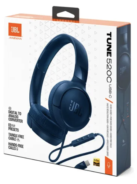 Auricular JBL TUNE 520C Con Cable USB-C $