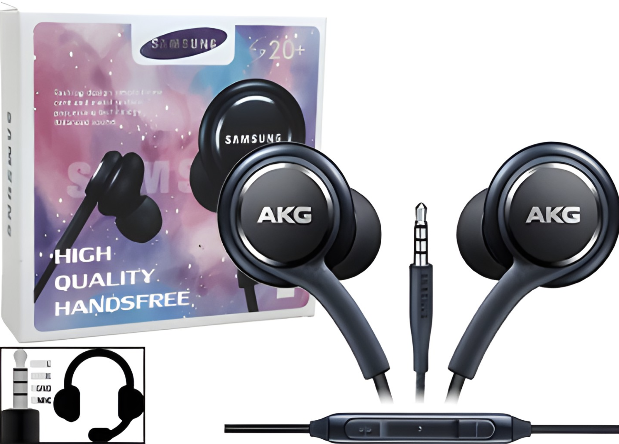 AURICULAR IN EAR SAMSUNG S20+ TUNED BY AKG MANOS LIBRES CABLE ANTI ENREDO REPLICA