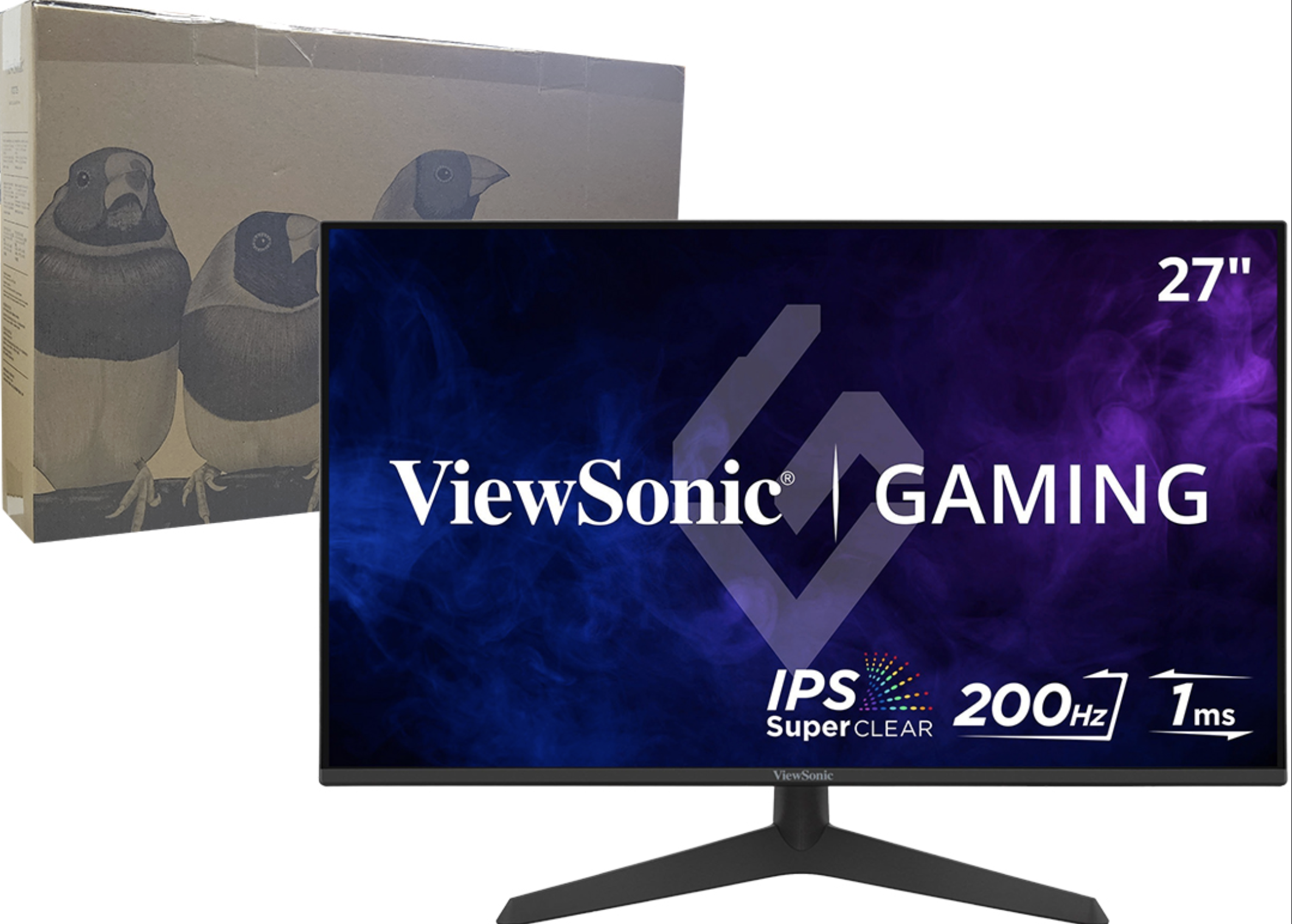 MONITOR VIEWSONIC 27 2XHDMI 1XDISPLAYPORT 1XJACK3.5MM 1920X1080 200HZ 1MS LED IPS VESA 100X100 INCLUYE CABLE HDMI Y CABLE DE ALIMENTACION