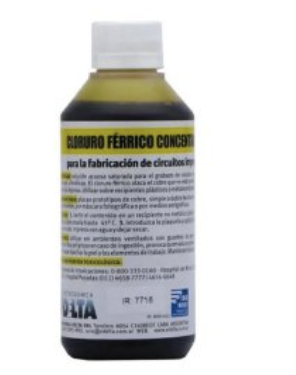 CLORURO FERRICO DELTA CL1 250CC CONCENTRADO PARA EL GRABADO DE IMPRESOS