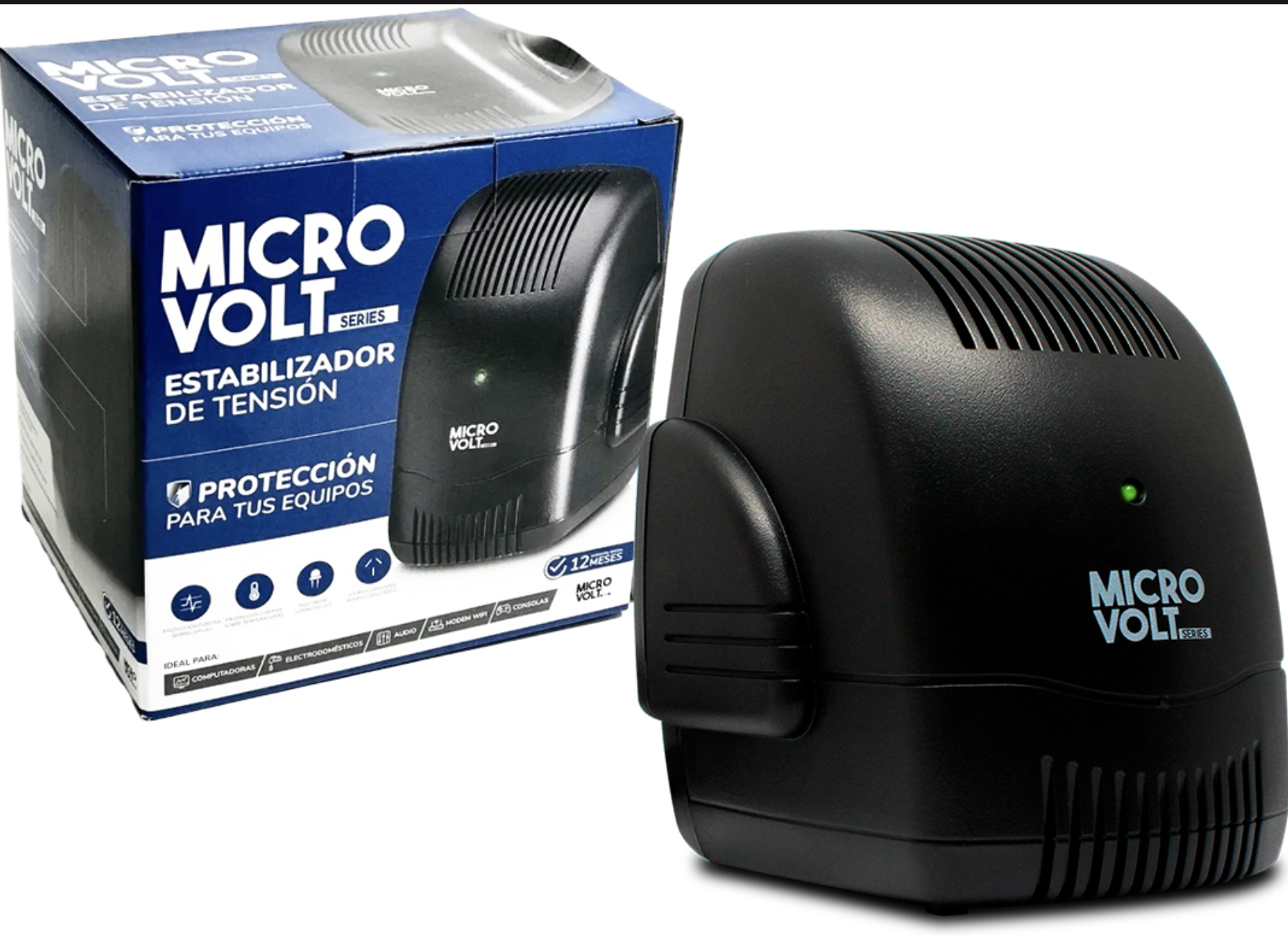 ESTABILIZADOR MICRO VOLT H 2000 1000/2000VA 4 TOMAS BY TRV