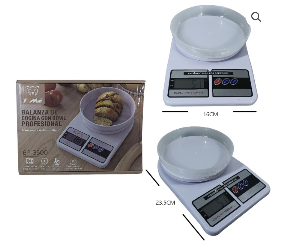 BALANZA DE COCINA 10K CON BOWL